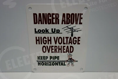 Reddy Kilowatt DANGER HORIZONTAL DIE CUT GREAT COLORS ELECTRICIAN GIFT SIGN - Image 1 of 3