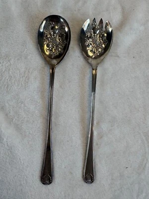 Antiguo juego de cucharas para servir frutas bayas plato de plata Sheffield de colección Foto 1 de 3