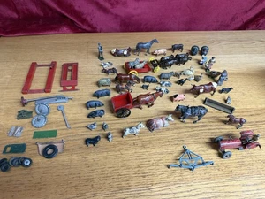 52+ Figuras antiguas de animales de granja de metal con plomo de colección algunas proyectos TLC a gran escala - Imagen 1 de 24