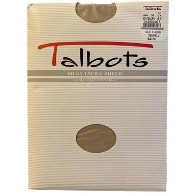 Pantimedias Talbots Talla C Largas Sedosas Lycra Transparente Sandalia Concha Marina Foto 1 de 4