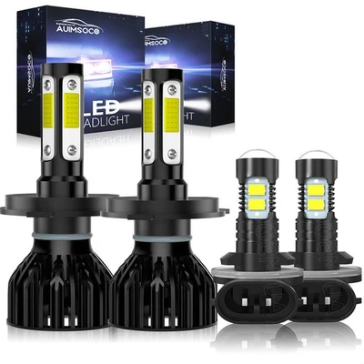 For Chevrolet Aveo 2004-2008 Hatchback 4-Door 1.6L LED Headlight Kit White Bulbs - Image 1 of 4
