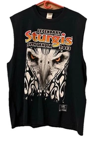 T-Shirt Sturgis 2013 Black Hills Moto Rally S Dakota senza maniche XL Aquila - Foto 1 di 9