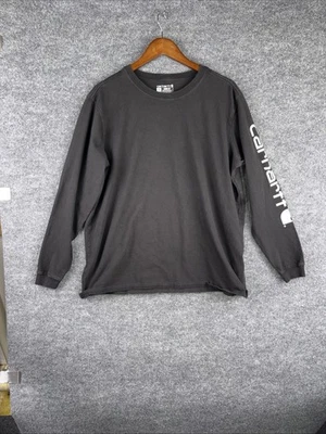 Camisa Carhartt Juvenil XL Negra Manga Larga Calce Suelto Logo Ropa de Trabajo Gráfico Foto 1 de 4