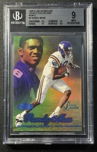 RANDY MOSS BGS 9 1998 FLEER FLAIR SHOWCASE #5 ROOKIE LEGACY COLL ROW 3 RC /100 - Picture 1 of 2