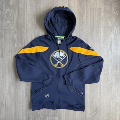 Chaqueta Buffalo Sabres Para Hombre Mediana NHL Hockey Cremallera Completa Reebok Center Ice Foto 1 de 4