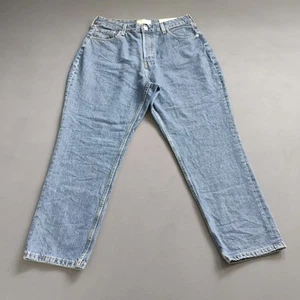 NWT Everlane The Curvy 90’s Cheeky Straight Jeans Women Size 33 Blue Button Fly  - Picture 1 of 16