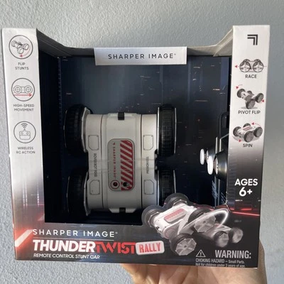 Sharper Image Thunder Twist Rally Remote Control Stunt Car Race Flip Spin White - Image 1 of 4