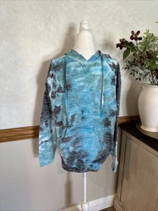 MV Sport blue/gray Tie-Dye Hoodie Womens XL Sweatshirt - Picture 1 of 8