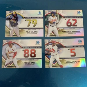 2023 bowman chrome scout top 100 lot Of 4 different MLB cards - Picture 1 of 14