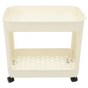 under Table Shelf Office Shopping Cart with Wheels Bathroom Storage Rack - Picture 1 of 12