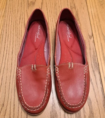 Naturalizer Natural Soul Women's Slip-on Leather Loafer Red - Size 10M - Image 1 of 4