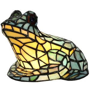 L10829 Frosch Tischlampe Tiffany Stil Buntglas Akzent Nachtlicht für Zuhause... - Bild 1 von 9