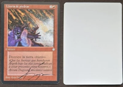 SIGNED MtG Magic Kaja Foglio Artist Proof _ Spanish Ice Age _ STONE RAIN _ VHTF! - Image 1 of 3