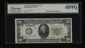 DBR 1928-B $20 LGS FRN Minneapolis Fr. 2052-Ilgs Legacy 58 PPQ Serial I04087233A - Picture 1 of 2