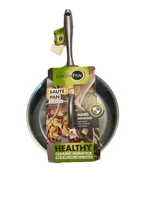 New GreenPan Lima Hard Anodized Ceramic Nonstick 3 Qt Saute Pan with Lid - Picture 1 of 1