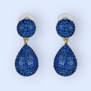 Butler And Wilson Double Crystal Ball Earrings, New, - Picture 1 of 8
