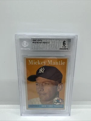 1958 Topps #150 Mickey Mantle BGS 6 - Image 1 of 2