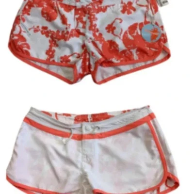 Pantalones Cortos Reversibles Aeropostale para Mujer Talla XS Naranja Blanco Floral Nuevos con Etiquetas Foto 1 de 4