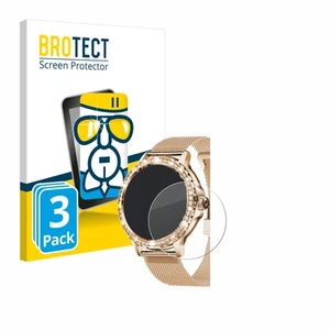 3x BROTECT Panzerfolie Schutzglas für walkbee Smartwatch 1.3" (rund) Zubehör - Zdjęcie 1 z 7