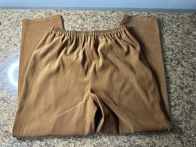 超棒真品衣服 Saks Fifth Avenue 女式棕色弹性腰裤 XL 码 — 第 1/4 张图片