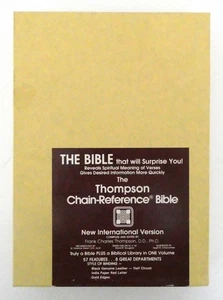 Thompson Chain Reference Bible Red Letter Leather 1983 Zondervan 808RL w/Box - Foto 1 di 9