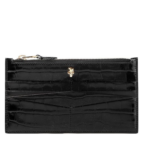 Alexander McQueen porta carte con zip piatta 32832721