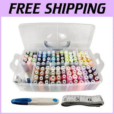 100 Colors Sewing Thread Set with Storage Case - Image 1 of 4