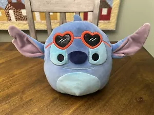 Squishmallows Disney Valentine's Day Heart Sunglasses Stitch 8in Jazzwares - Picture 1 of 1