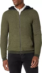 398 $ NEU John Varvatos COLLECTION Kapuzenjacke mit Reißverschluss vorne in Planengrün Größe XSm - Bild 1 von 8