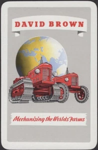Tarjetas de Juego Tarjeta Única Antigua De Colección DAVID BROWN TRACTOR Publicidad AGRICULTURA B - Imagen 1 de 3