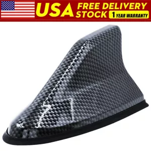 Fin Roof Car Trim Antenna Carbon Fiber Shark Radio FM/AM Antena Cover Waterproof - Picture 1 of 13