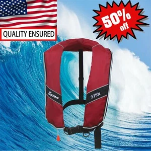 50% DE DESCUENTO Chaleco salvavidas Manual Inflable Extra Grande Chaleco salvavidas para Adultos 275N NUEVO - Imagen 1 de 7