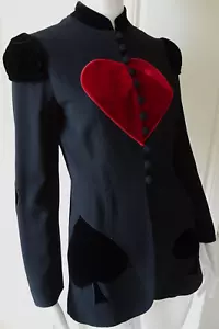 MOSCHINO CHEAP AND CHIC RARE VINTAGE QUEEN OF HEARTS BLAZER IT 42 - Picture 1 of 23