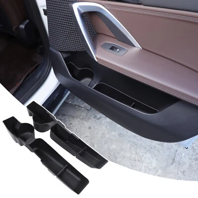 2PCS TPE Black Rear Door Pocket Storage Box Organizer For BMW X1 U11 2023-2024 - Image 1 of 4