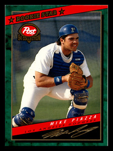 1994 Post Cereal Mike Piazza HOF Rookie Star #1 Los Angeles Dodgers NM-MINT