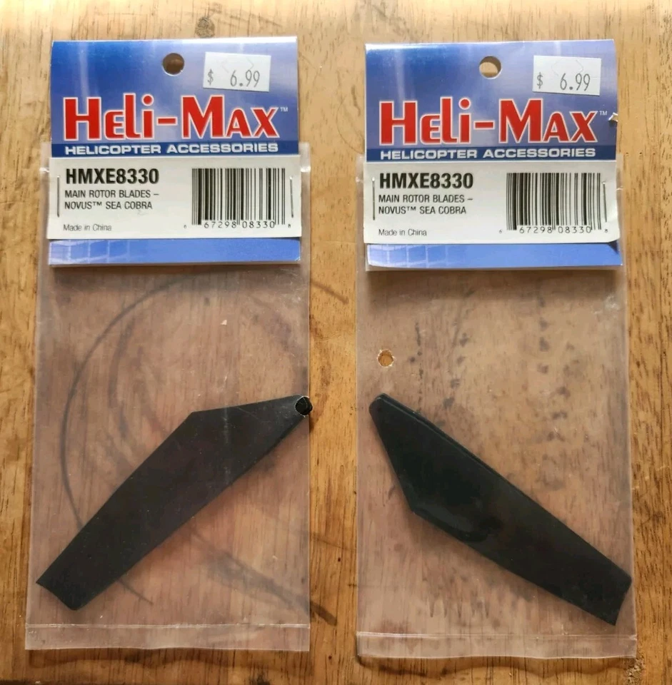 Heli Max Main Rotor  Blades  Novus Sea Cobra HMXE8330.     2 Packs - Image 1 of 1