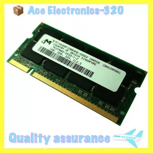 Micron PC2700S-2533 1GB So-dimm 333 MHz DDR Memory RAM (MT16VDDF12864HG-335D2) - Picture 1 of 5