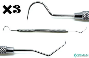 3× Dental Explorer 23/17A Double Ended Stainless Steel Diagnostic Instruments - Picture 1 of 4