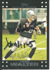 Andrew Walter Oakland Raiders/ Arizona State Personally Autographed Card