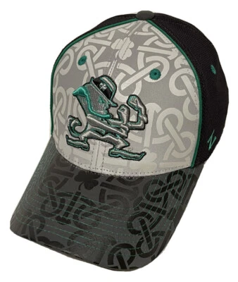 Zephyr NCAA Notre Dame Fighting Irish “Limerick" Curved Bill Stretch Fit Hat NWT - Image 1 of 4
