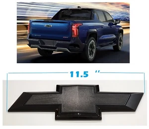 2014+ Rear Tailgate Gloss Black Bowtie Emblem Chevrolet Silverado 150025003500HD - Picture 1 of 5