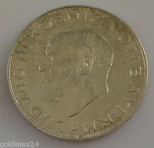 Moneda de plata de 3 marcos dt. Imperio 1914 D - Luis III. Rey de Baviera  - Imagen 1 de 2