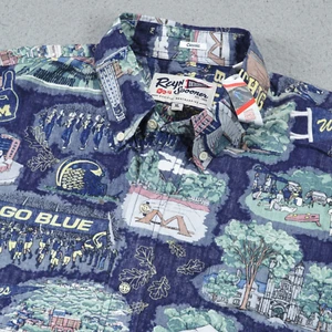 Camisa Michigan Wolverines Para Hombres XL Reyn Spooner Hawaiana Abotonada Gráfico AOP - Imagen 1 de 12