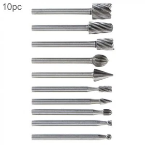 10pcs DIY Tungsten Carbide Burr Rotary Cutter Engraving bit 3mm 1/8" Shank Set - Picture 1 of 7