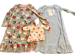 Carter’s fleece nightgowns girl & doll sz 6 /7 winter cat - Picture 1 of 9