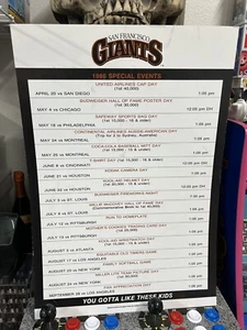 1986 SF Giants You Gotta Like These Kids Cardboard Promo Will Clark Rookie Year - Picture 1 of 8