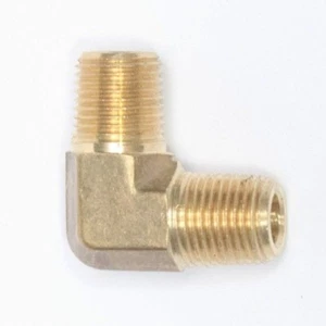 1/8" Male BSP 90 Degree ELBOW Brass Fuel, Air, Water, Oil, Gas British Metric - Picture 1 of 7