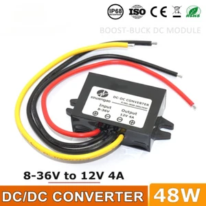 Convertidor de potencia Buck Boost DC 9V 13.8V 19V 24V 30V A 12V 4A DC para automóvil de 8-36V a 12V - Imagen 1 de 6