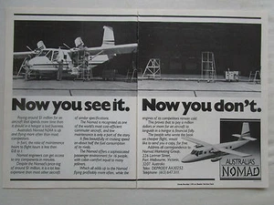 1981-1982 PUB GAF AUSTRALIAN AIRCRAFT NOMAD N24A AVION FLUGZEUG ORIGINAL AD - Imagen 1 de 1