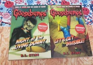 GOOSEBUMPS - R. L. STINE - LOT OF 2 PAPERBACK BOOKS - LIVING DUMMY & INVISIBLE - Picture 1 of 2